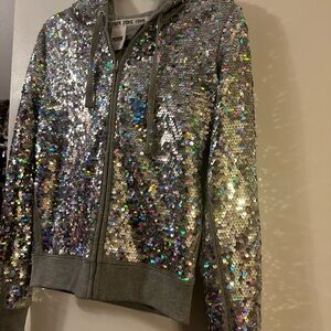 Pink Victoria Secret sequins hoodie 2013 fashion show